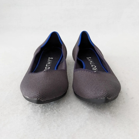 Rothys The Point Darl Gray Blue Halo Slip On Pointed Ballet Flats Shoes Womens 7 - Picture 3 of 12